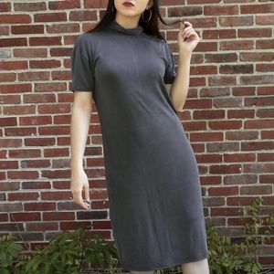 🥰 GORGEOUS Grey turtleneck midi dress! 😋